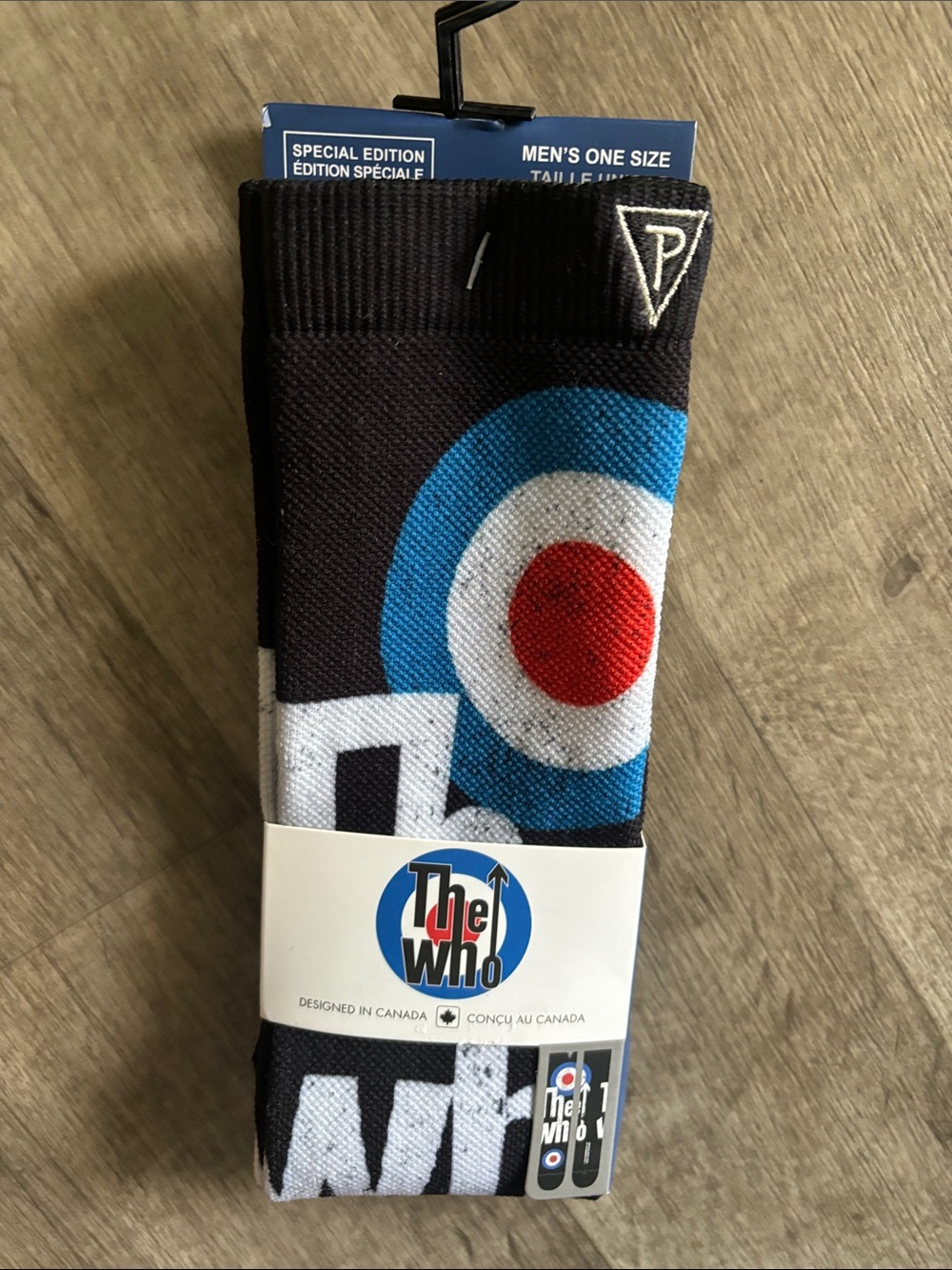 The Who Men’s Black Graphic Socks with Target Design